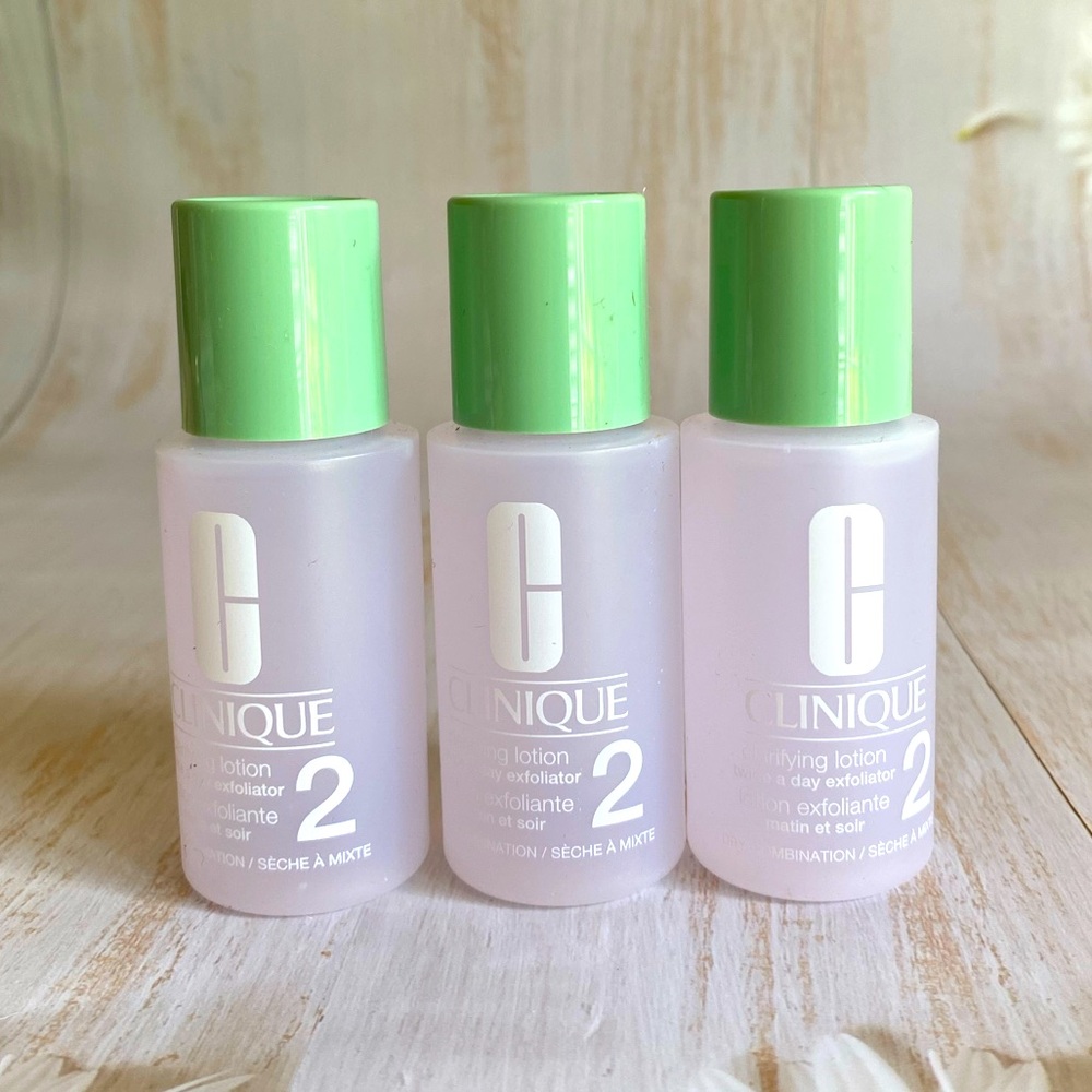 3x Clinique Clarifying Lotion 2 Dry to Combination Sky, 1oz/30ml Each, New